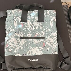 Vooray Green Floral Convertible Tote Backpack